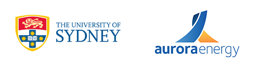Client logos of University of Sydney and Aurora Energy