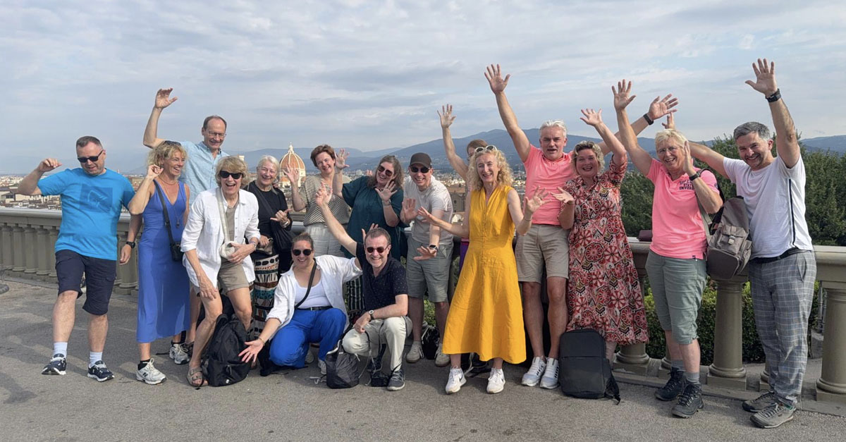 Enjoying the Piazzele Michelangelo, overlooking Florence