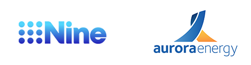 Client logos of Nine Network and Aurora Energy