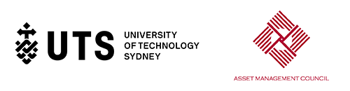 Client logos of University of Technology Sydney (UTS) and Asset Management Council