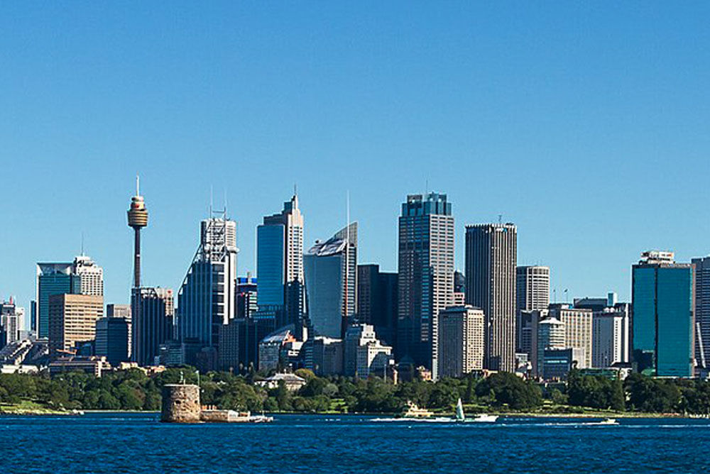 A photo of the Sydney skyline